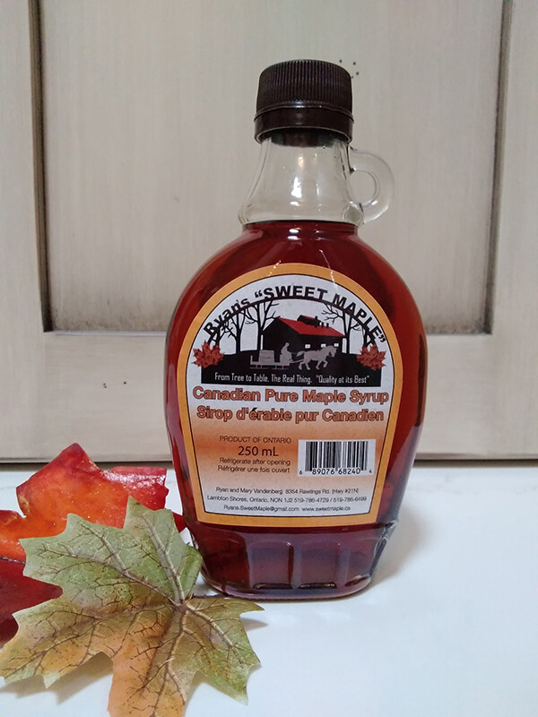 250ml Glass Bottle of Canadian Pure Maple Syrup